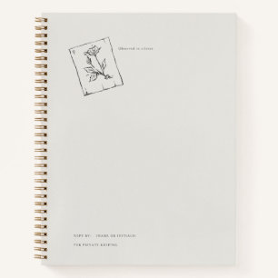 Cuaderno Rosa Prensada Inspirada en la Regencia Vintage