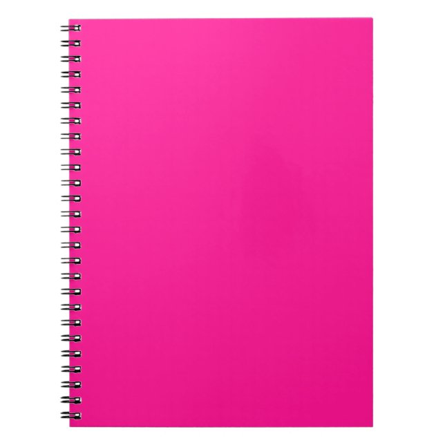 Cuaderno rosa profundo de color (Frente)