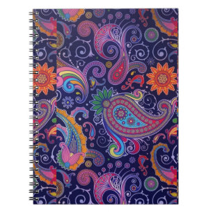Cuaderno Rosa púrpura paisley