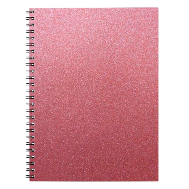 Cuaderno Rosa Purpurina de oro (Frente)