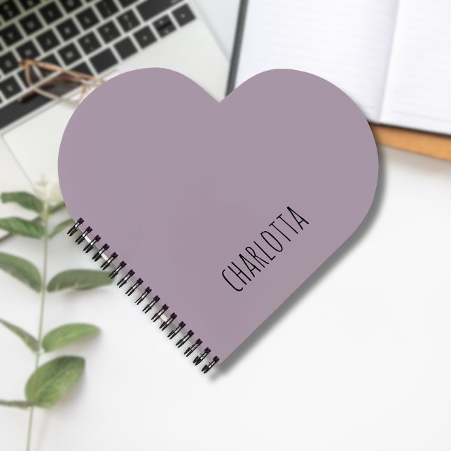 Cuaderno Rosa Quartz | Nombre personalizado negro (Subido por el creador)