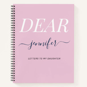 Cuaderno Rosa Querida hija: Memoria Keepsake