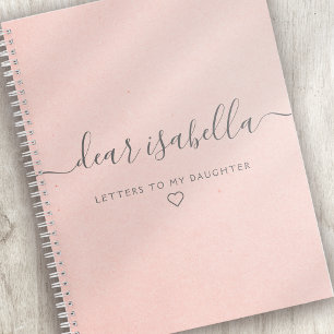 Cuaderno Rosa Querida hija: Memoria Keepsake