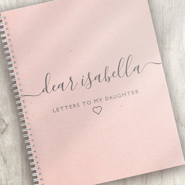 Cuaderno Rosa Querida hija: Memoria Keepsake (Subido por el creador)