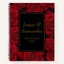 Cuaderno Rosa Roja elegante - Planificador de bodas