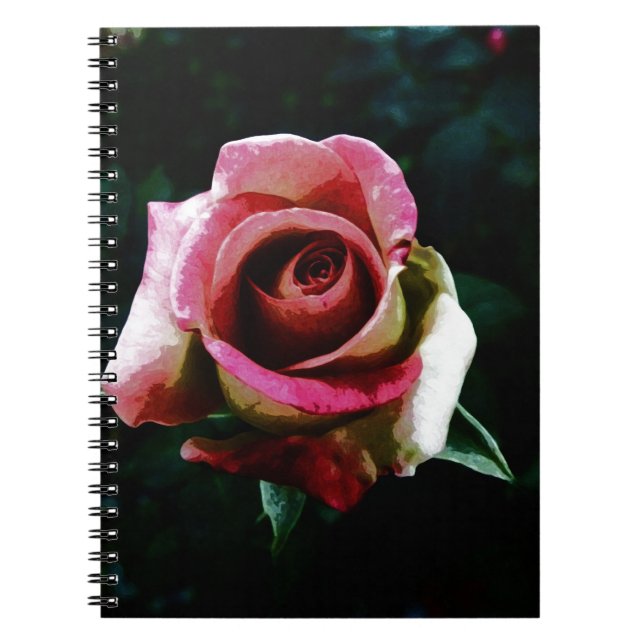 Cuaderno Rosa roja pintada de petróleo (Frente)