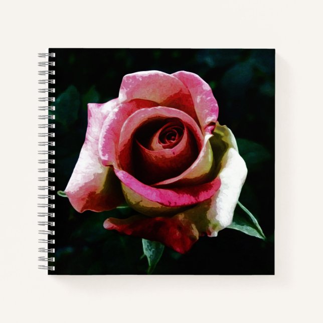 Cuaderno Rosa roja pintada de petróleo (Anverso)