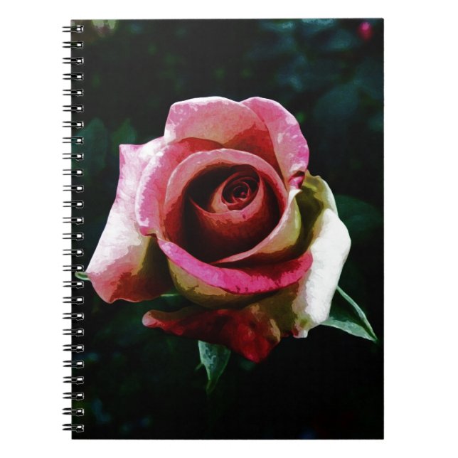 Cuaderno Rosa roja pintada de petróleo (Frente)
