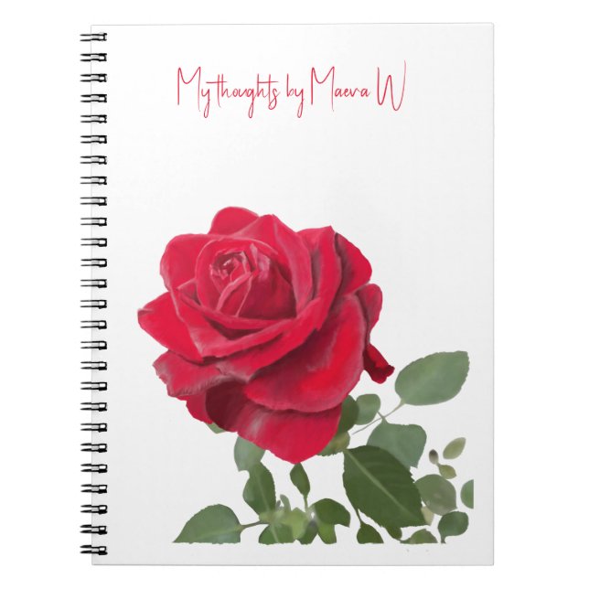 Cuaderno Rosa roja - Pintura al óleo (Frente)