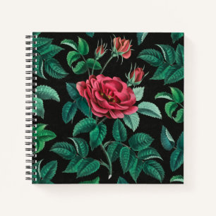 Cuaderno Rosa roja vintage