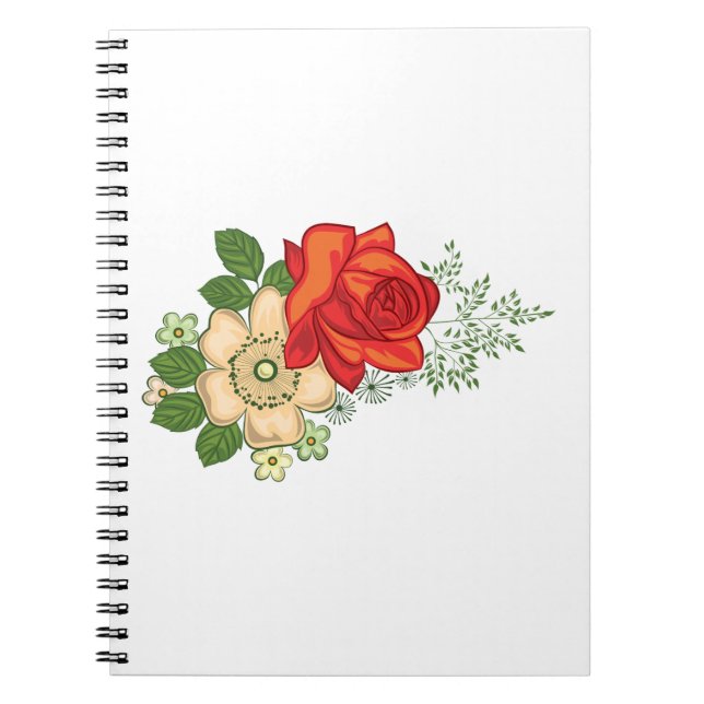 Cuaderno Rosa Roja y Daisies (Frente)