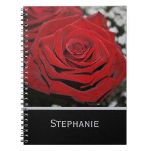 Cuaderno Rosa rojo hermoso