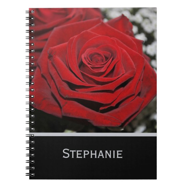 Cuaderno Rosa rojo hermoso (Frente)