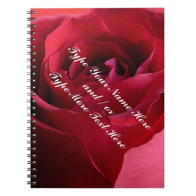 Cuaderno Rosa romántico personalizado para portátil Rosa (Frente)