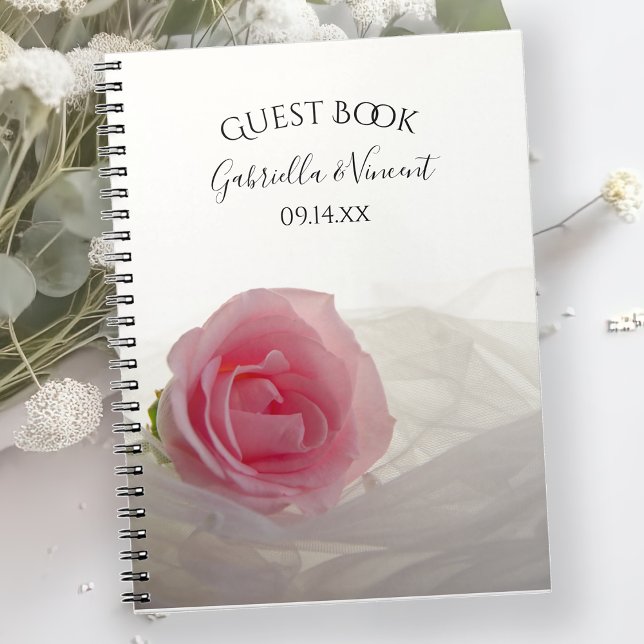 Cuaderno Rosa rosa sobre Boda blanco (Subido por el creador)