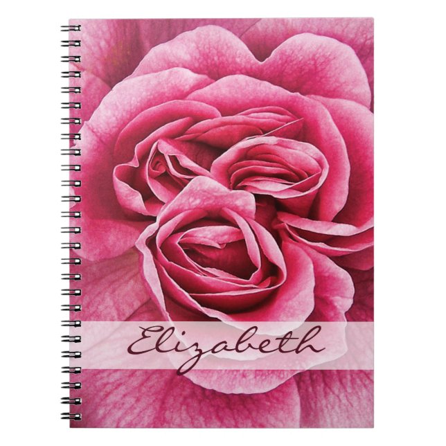 Cuaderno Rosa rosado personalizado (Frente)