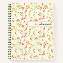 Cuaderno Rosa Roses Roses Roses Roses Roses Elegantes Vinta
