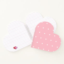 Cuaderno Rosa Rubor con forma de corazón de estilo Punto Bl