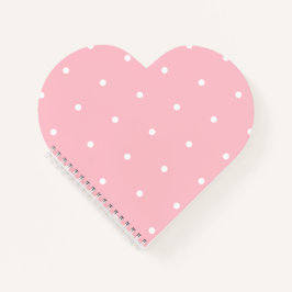 Cuaderno Rosa Rubor con forma de corazón de estilo Punto Bl