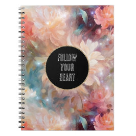 Cuaderno Rosa Rubor Peach Naranja Floral