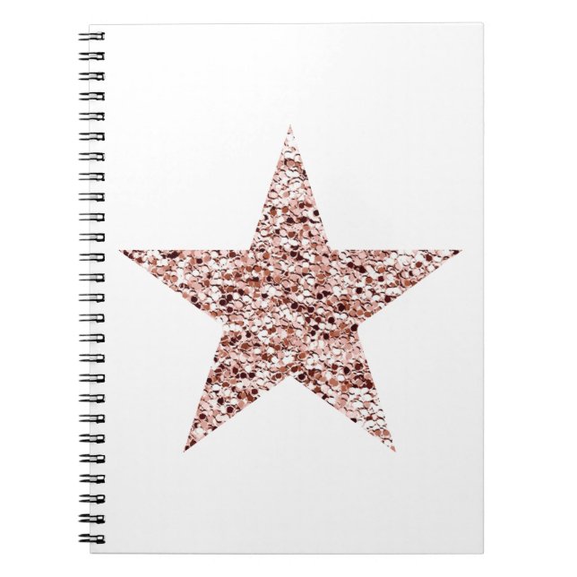 Cuaderno Rosa Secuencia de oro Twinkle Clipart Clip de estr (Frente)