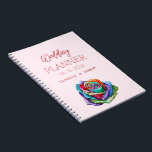 Cuaderno Rosa  simple y colorido planificador de bodas Mini<br><div class="desc">Elegante Minimalista Simple Rosa  Colorido Pink Planner</div>