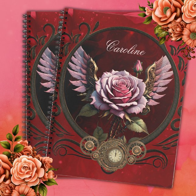 Cuaderno Rosa Steampunk (Steampunk rose)