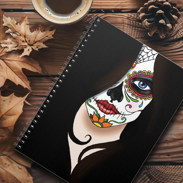 Cuaderno Rosa Sugar Skull Retrato (Subido por el creador)