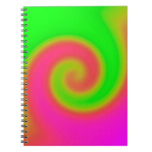 Cuaderno Rosa Verde Swirl