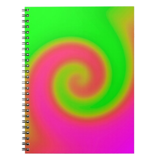 Cuaderno Rosa Verde Swirl (Frente)
