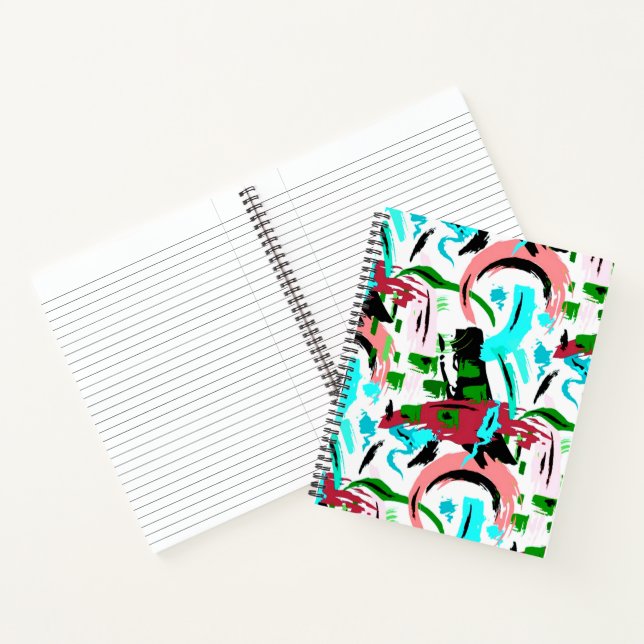 Cuaderno Rosa y aqua abstracto  (Interior)
