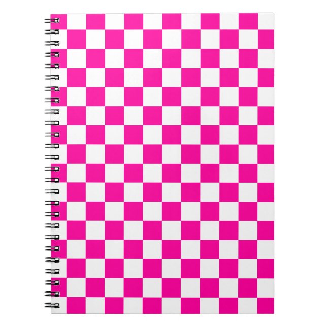 Cuaderno Rosa y blanco de neón bajo control (Frente)