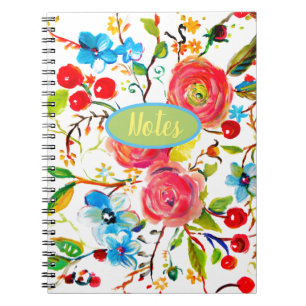 Cuaderno Rosa y Flor de Cerezo Personalizables