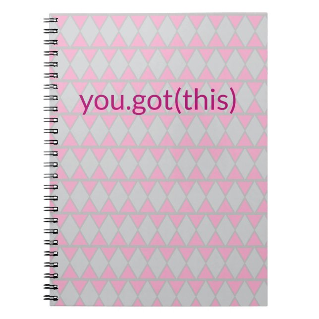 Cuaderno ¡Rosa y gris tienes esto! (Frente)