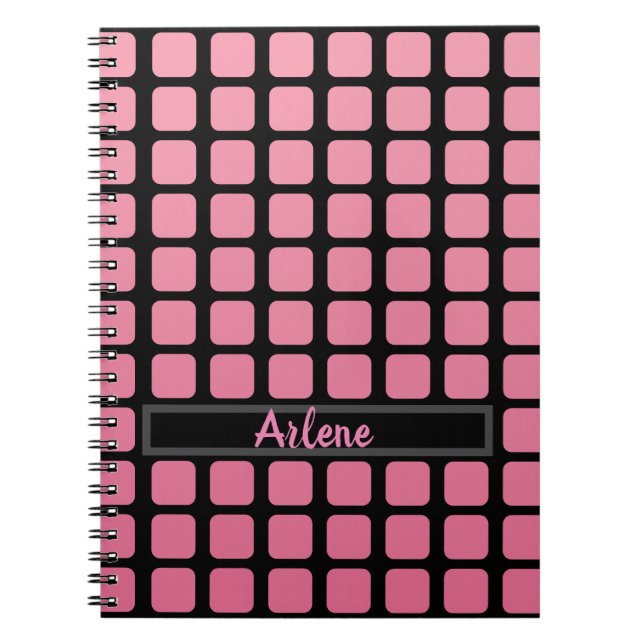 Cuaderno Rosa Y Negro Giro (Frente)