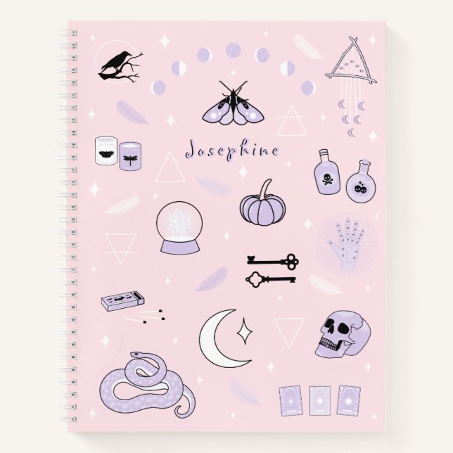 Cuaderno Rosa y púrpura mágicas (Anverso)