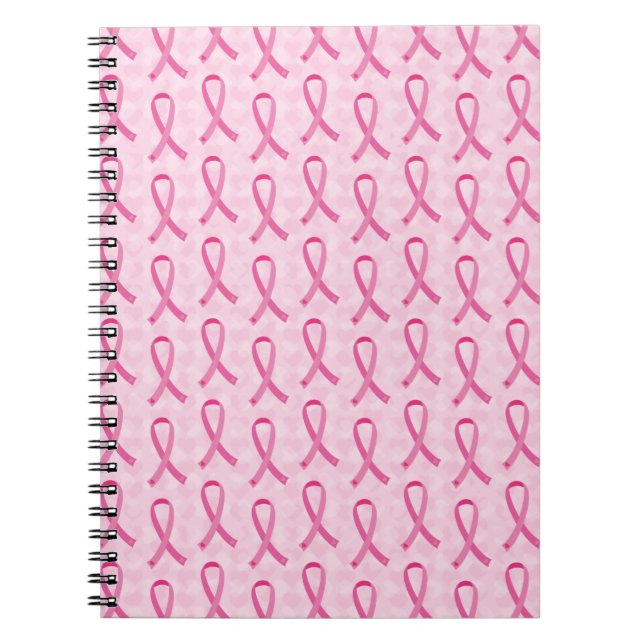 Cuaderno rosado de la conciencia del cáncer de (Frente)