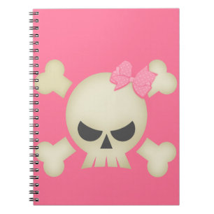 Cuaderno rosado del arco del cráneo N