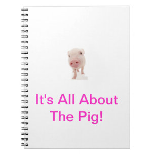 Cuaderno rosado del cerdo