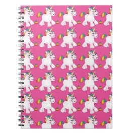 Cuaderno rosado del impulso del arco iris del