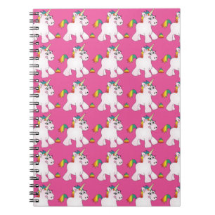 Cuaderno rosado del impulso del arco iris del