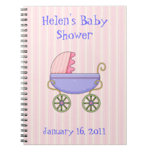 Cuaderno rosado dulce de Baby Shower