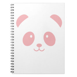 Cuaderno rosado lindo y mimoso de la panda