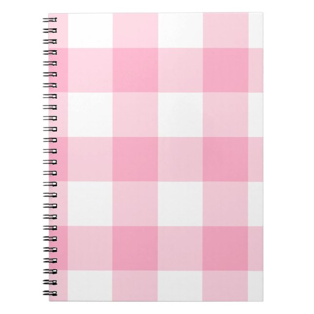 Cuaderno rosado y blanco del control del búfalo (Frente)