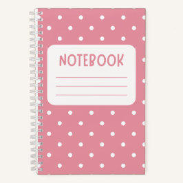 Cuaderno Rosado y Blanco Divertido