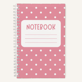 Cuaderno Rosado y Blanco Divertido