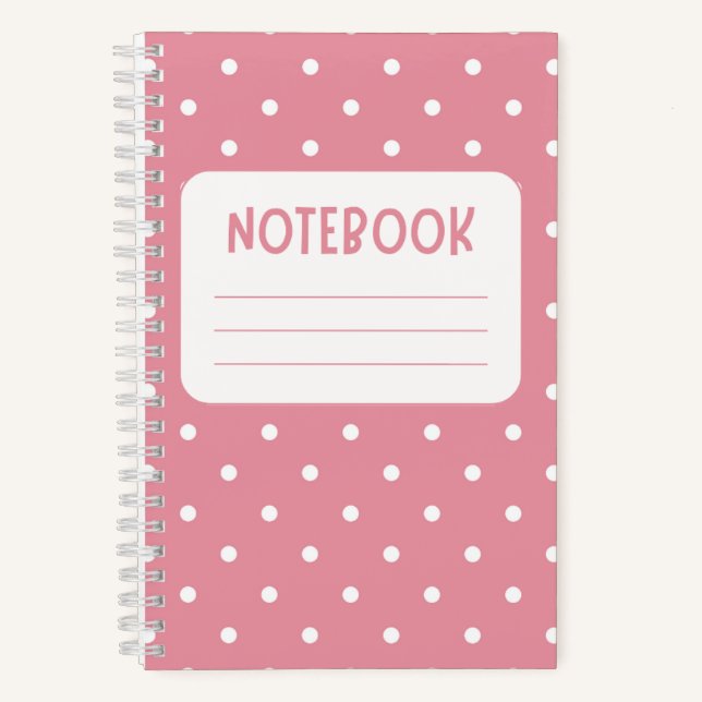 Cuaderno Rosado y Blanco Divertido (Anverso)