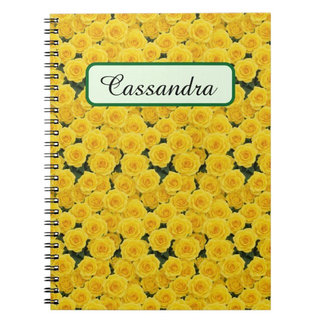 Cuaderno Rosas amarillas brillantes (Frente)