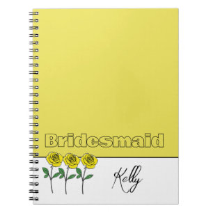 Cuaderno Rosas amarillas caprichosas dibujadas a mano