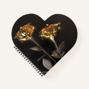 Cuaderno Rosas Ardientes – Elegancia Dorada